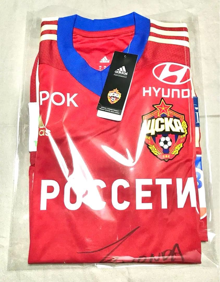 新品 チェスカモスクワ 元サッカー日本代表 本田圭佑選手直筆サイン入ユニフォーム