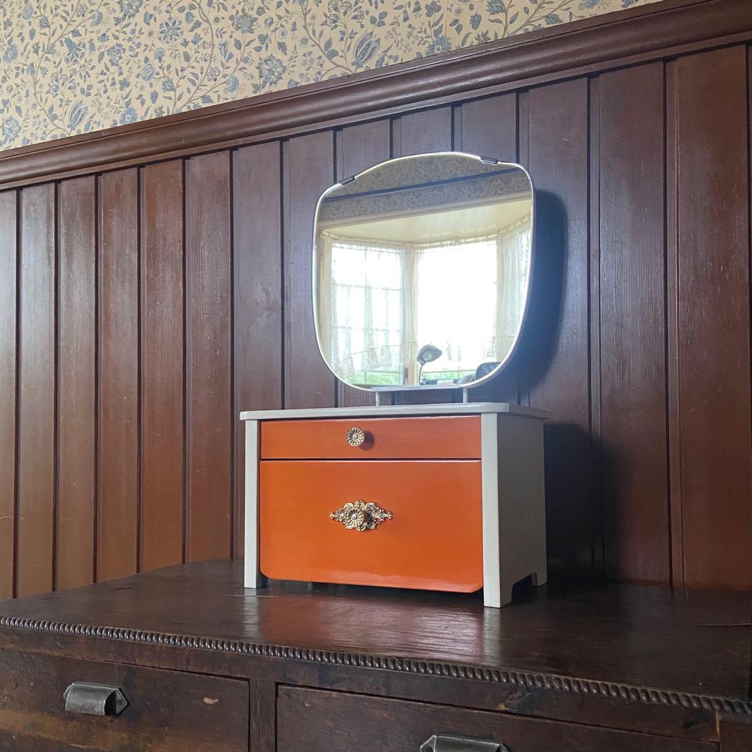 昭和レトロ　アンティーク　ドレッサー　ミニ鏡台
