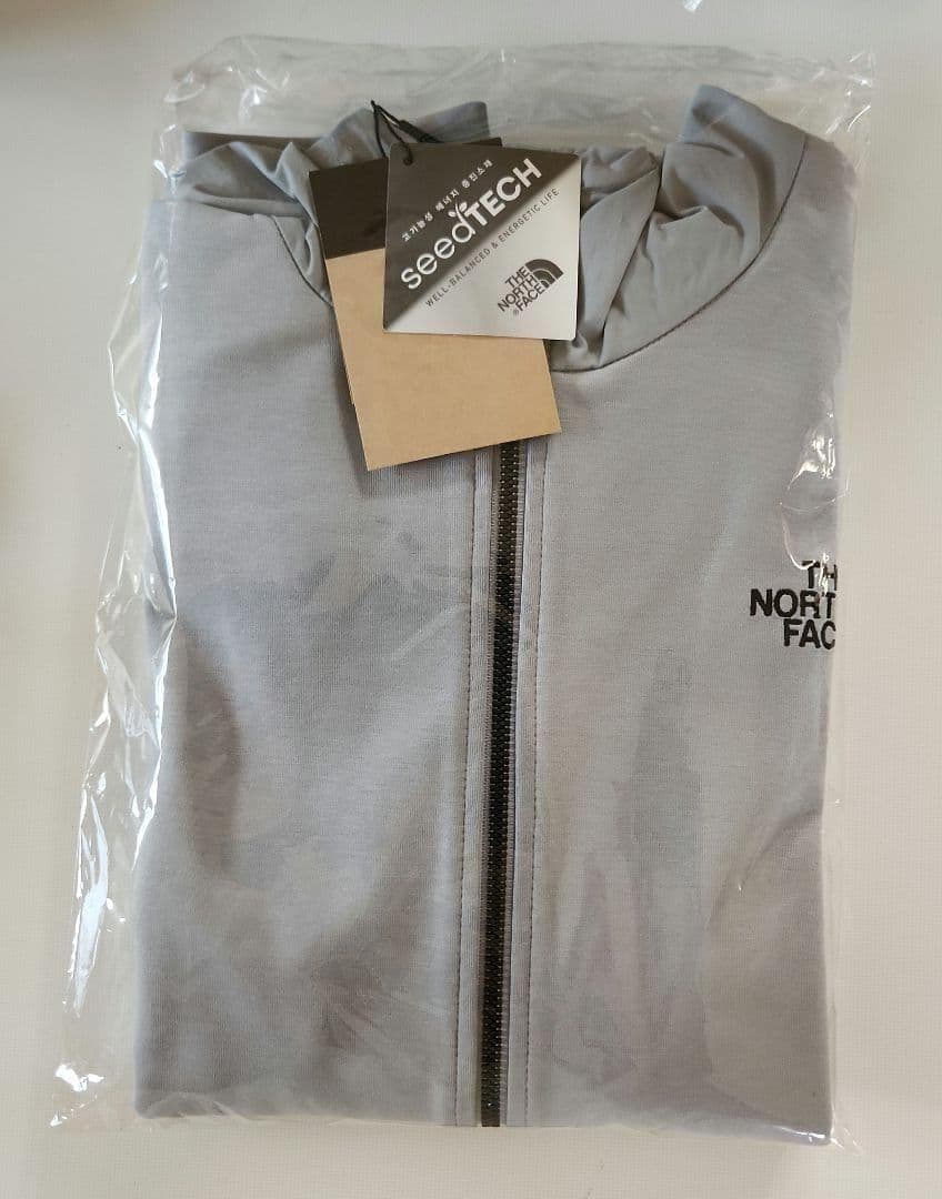 韓国限定 日本未発売 ノースフェイス M 薄手 さらてろ グレー パーカー 春