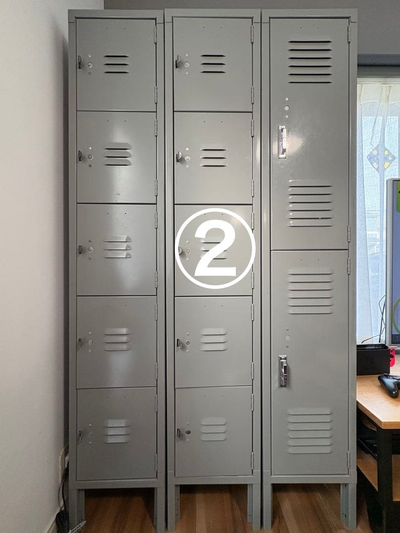 lyon ロッカー②グレー5段　パシフィックファニチャー　PFS