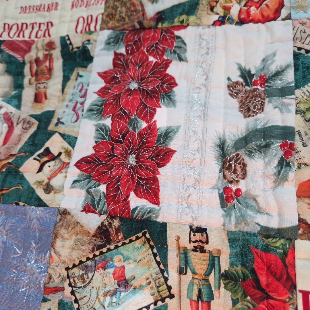 ❣️パッチワーク　クリスマス　ログキャビンキルト❣️