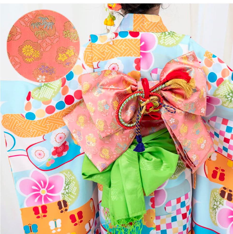 七五三 着物 7歳 四つ身セット(結び帯セット) 女の子