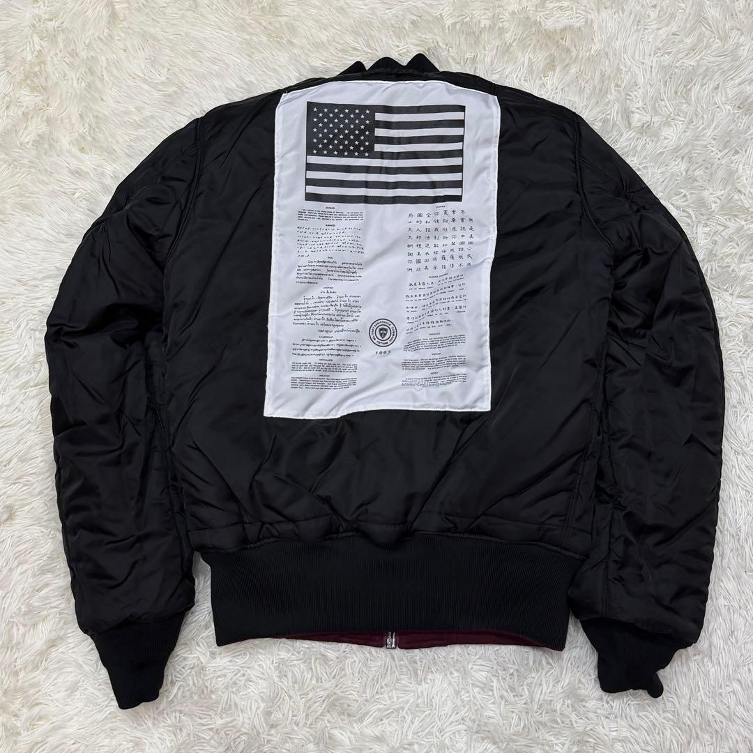 1814　アルファインダストリーズ　MA-1フライトジャケット　L　ボルドー