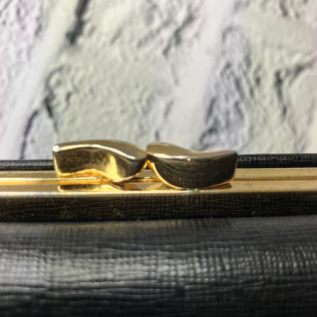 ヴィヴィアンウエストウッド✨がま口 オーブ ゴールド金具 三つ折り財布 本革 黒