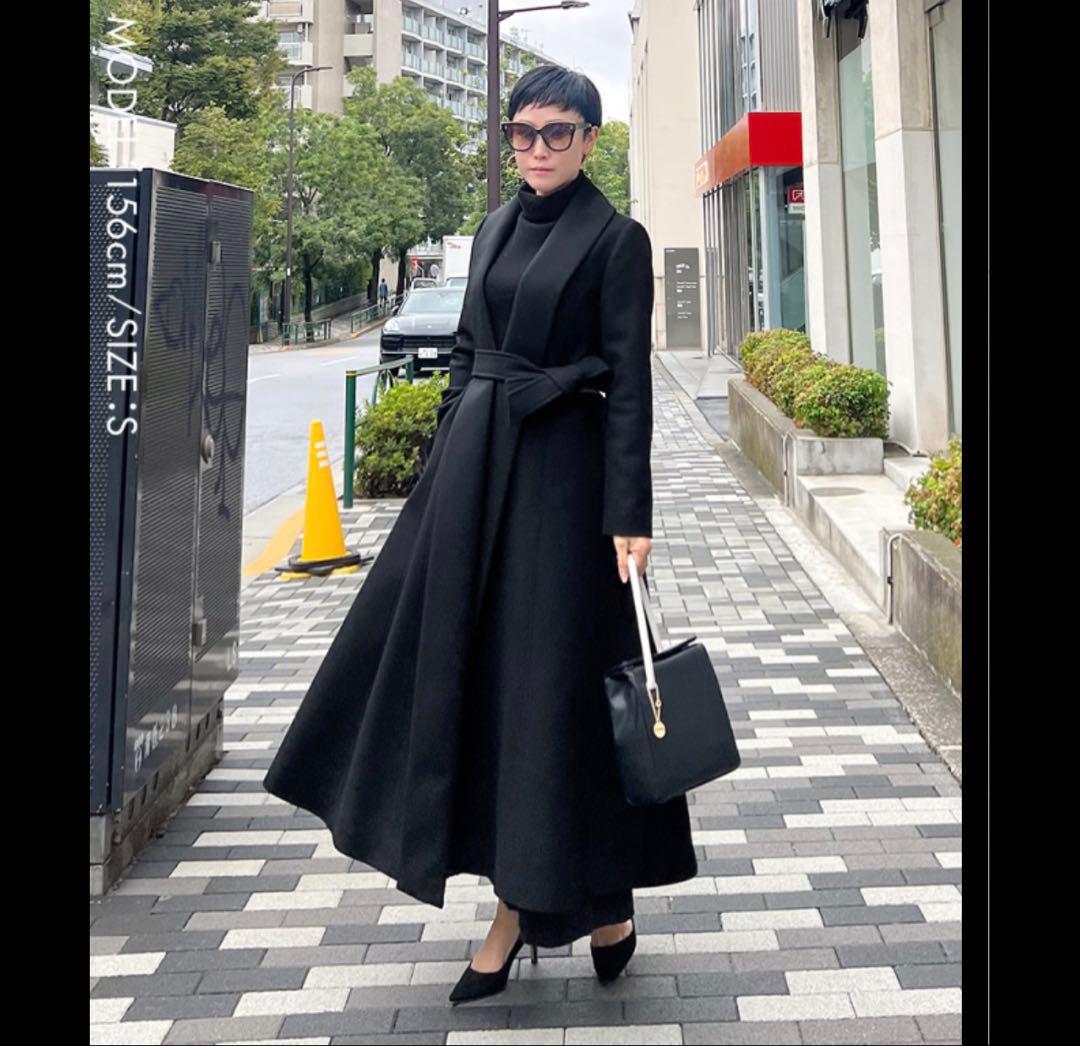 JENNEウールコート　ブラック