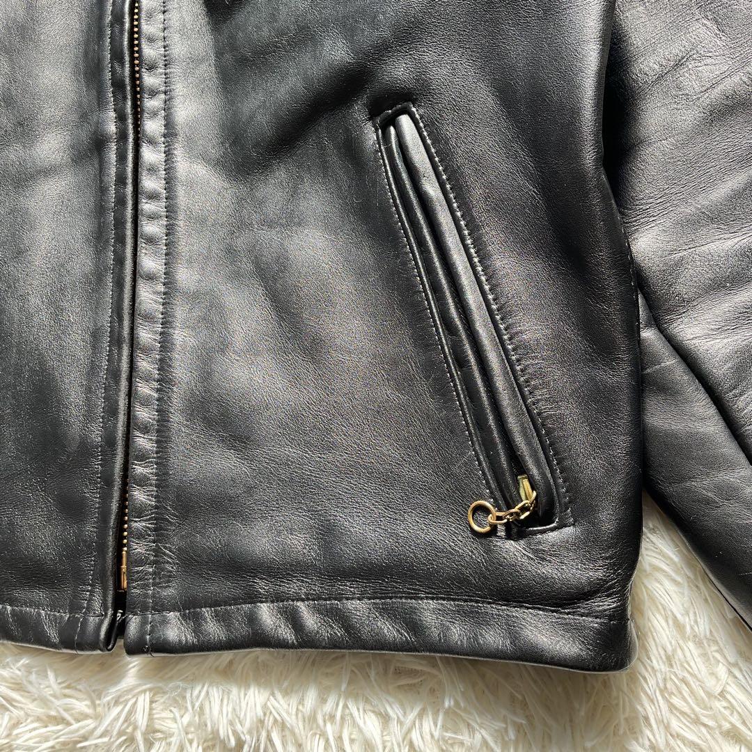 美品✨schott 642 レザージャケット　シングルライダース　牛革　40 黒