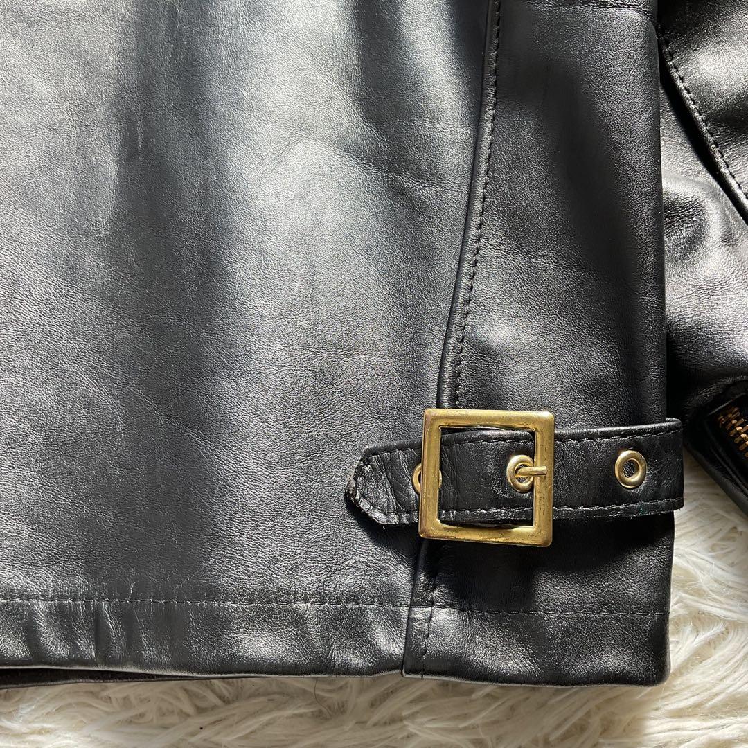 美品✨schott 642 レザージャケット　シングルライダース　牛革　40 黒