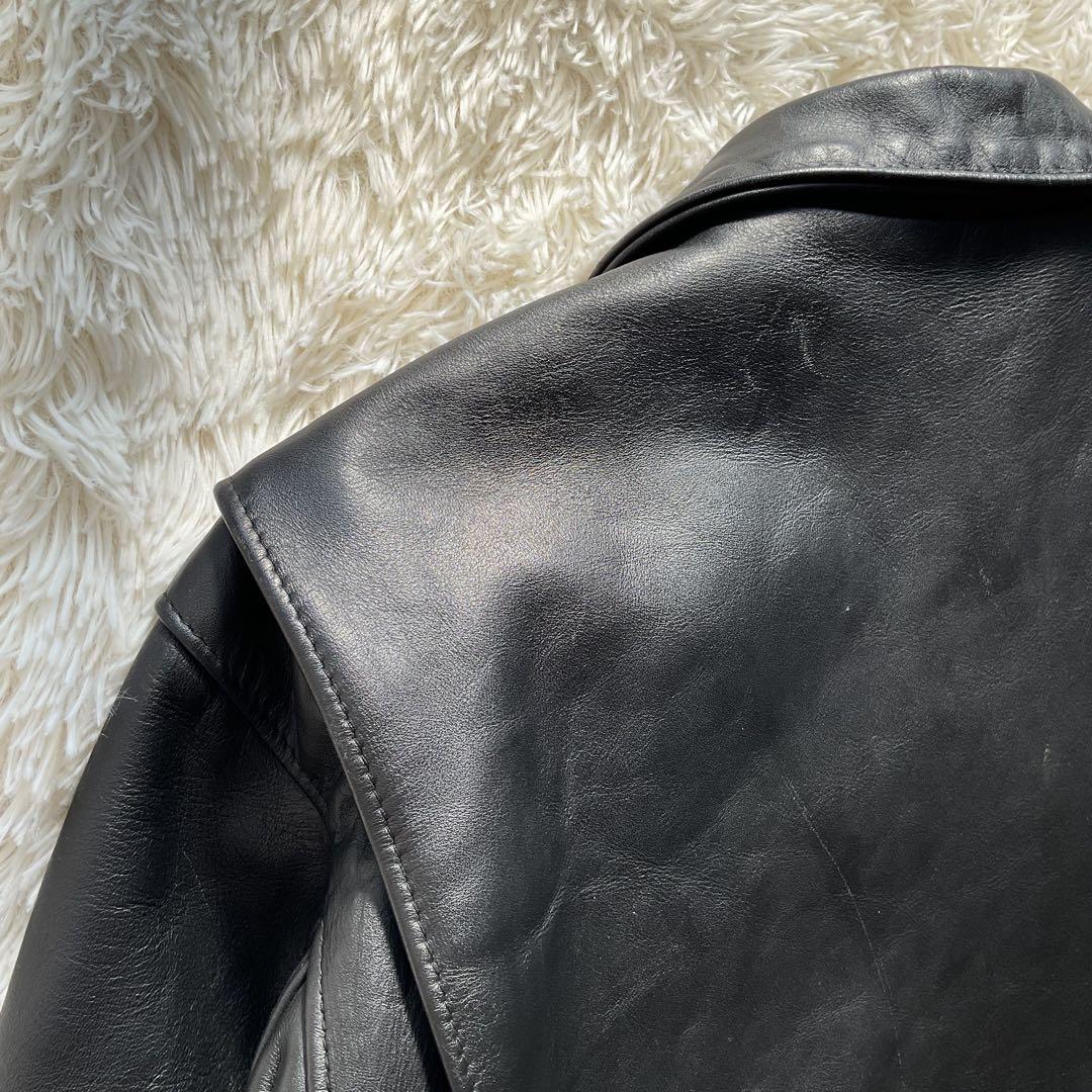 美品✨schott 642 レザージャケット　シングルライダース　牛革　40 黒
