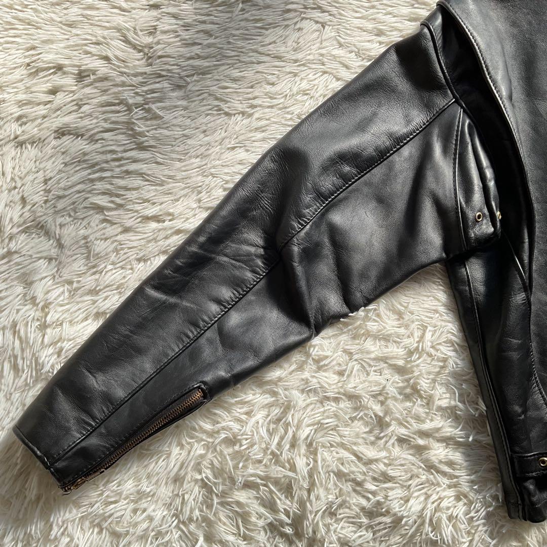 美品✨schott 642 レザージャケット　シングルライダース　牛革　40 黒