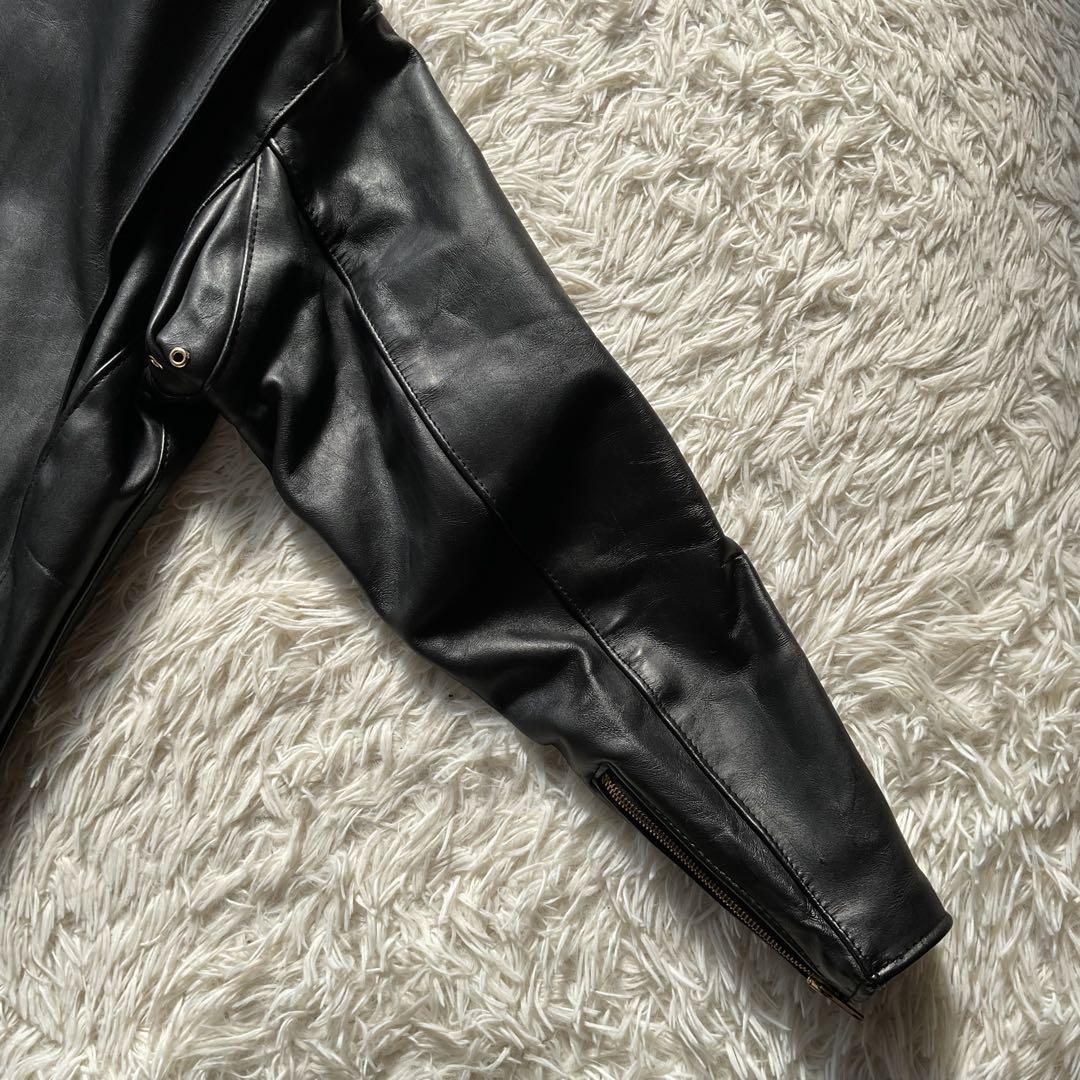 美品✨schott 642 レザージャケット　シングルライダース　牛革　40 黒