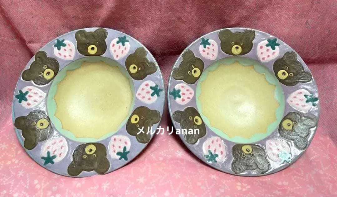 小林美風さん　くま苺　リムの小鉢セット