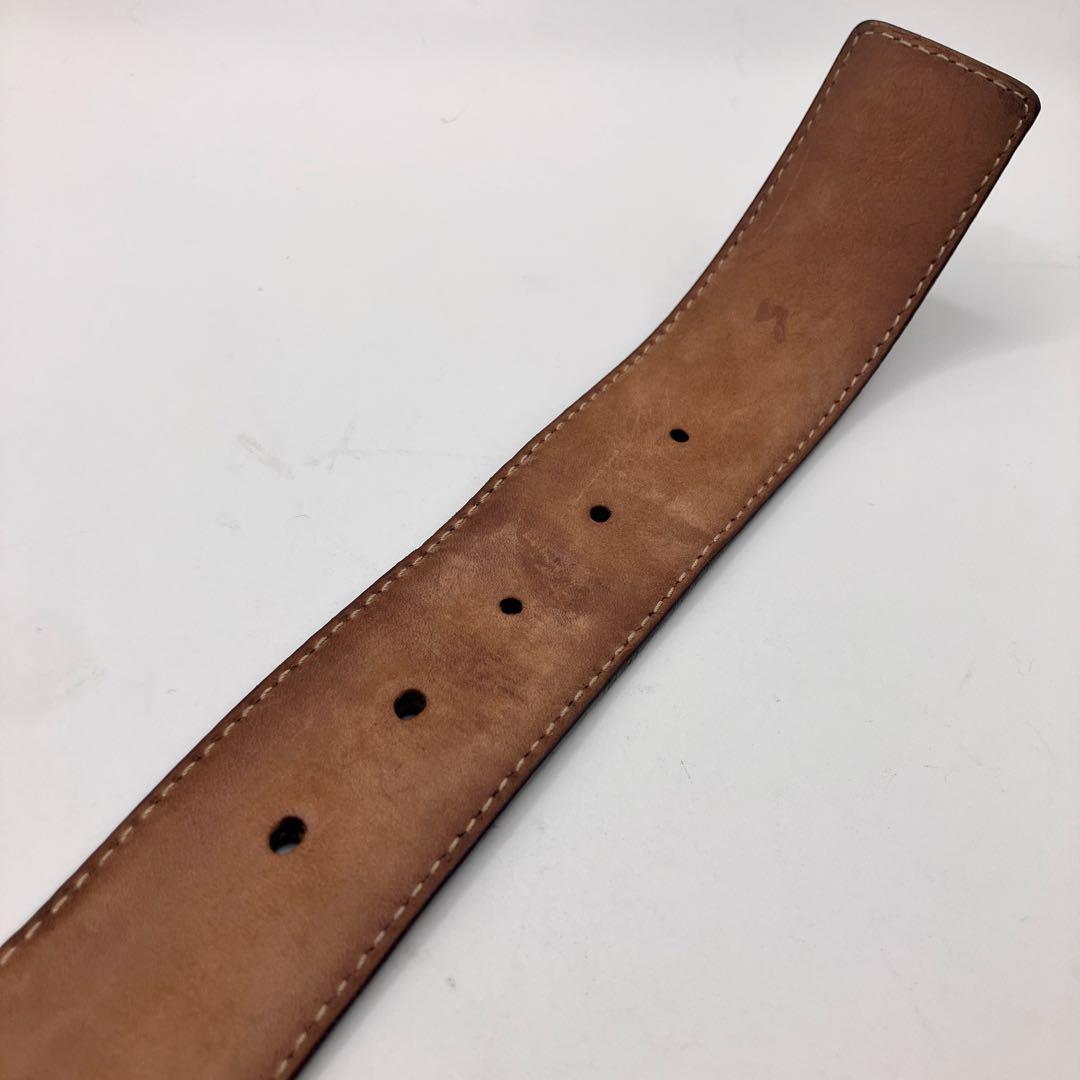 ☆美品☆ GUCCI ベルト インターロッキング GGシマ ブラウン レザー