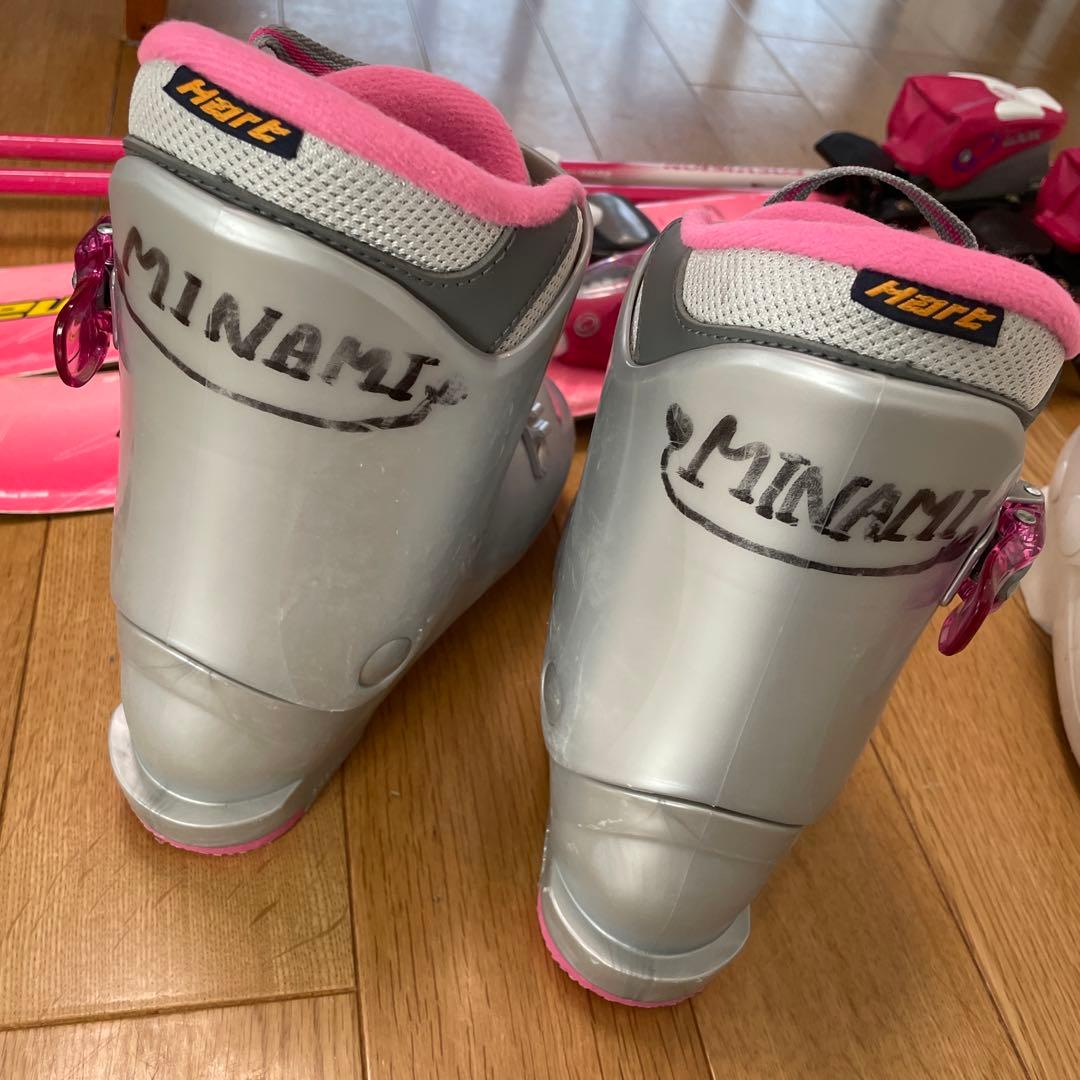 スキー板 ブーツ2足　ストック 4点セット　サイズ90