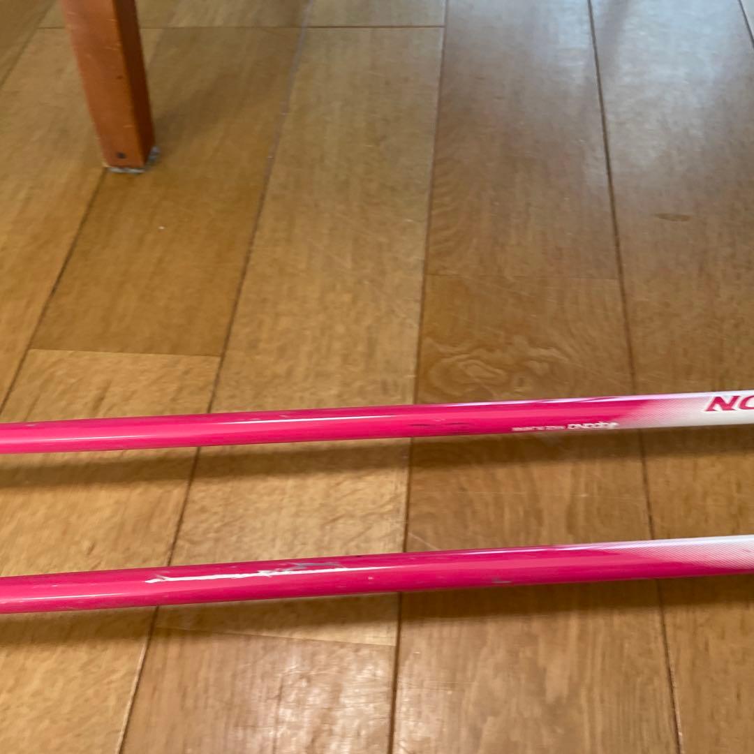 スキー板 ブーツ2足　ストック 4点セット　サイズ90