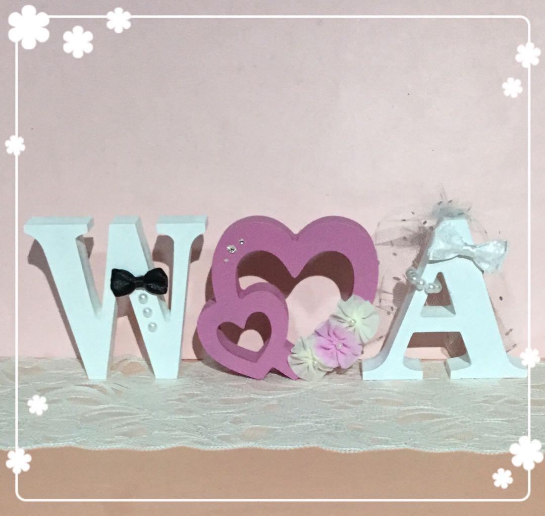 ふぁーふぁ様確認用♡ウエディングバージョン・イニシャルオブジェ