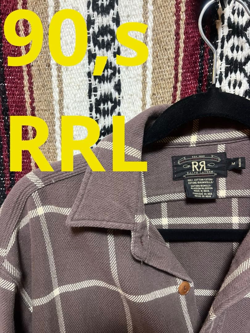 90,s RRL ダブルアールエル　 ヘビーオンスネルシャツ