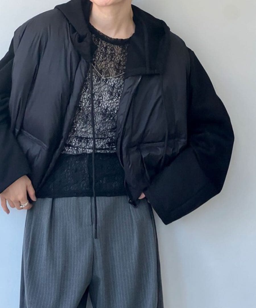 チュクラ　chuclla【未使用】ラウンドボリューム ダウンベスト　ブラック