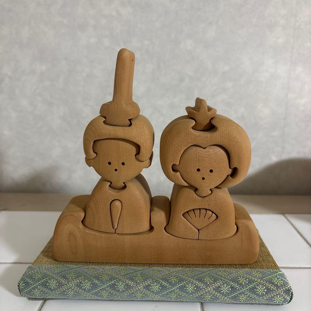 木の雛人形　畳付き