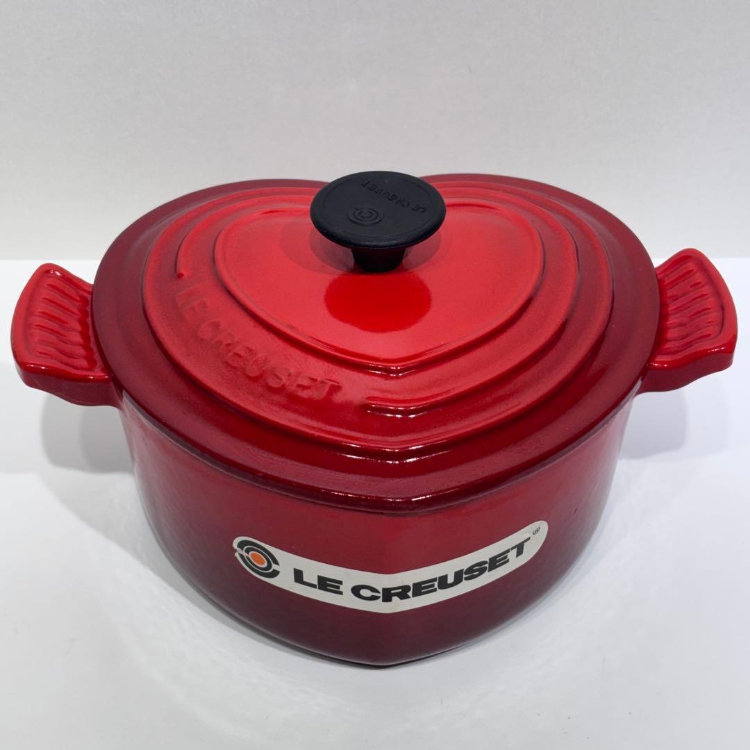 最終値下げ！新品・未使用品！LE CREUSET ハート型 両手鍋 レッド