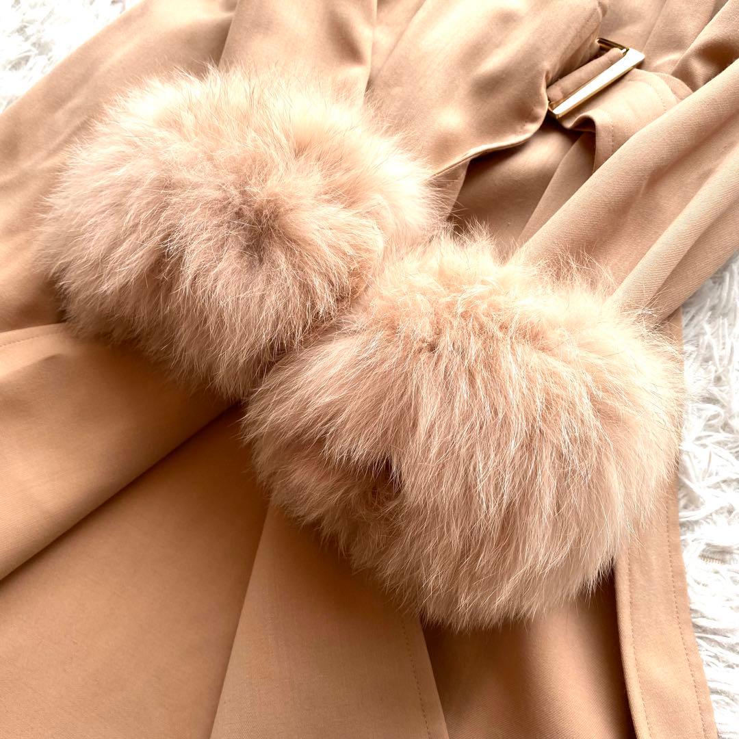 極美品✨グレースコンチネンタル　ロングコート　ガウン　フォックスファー　36 S