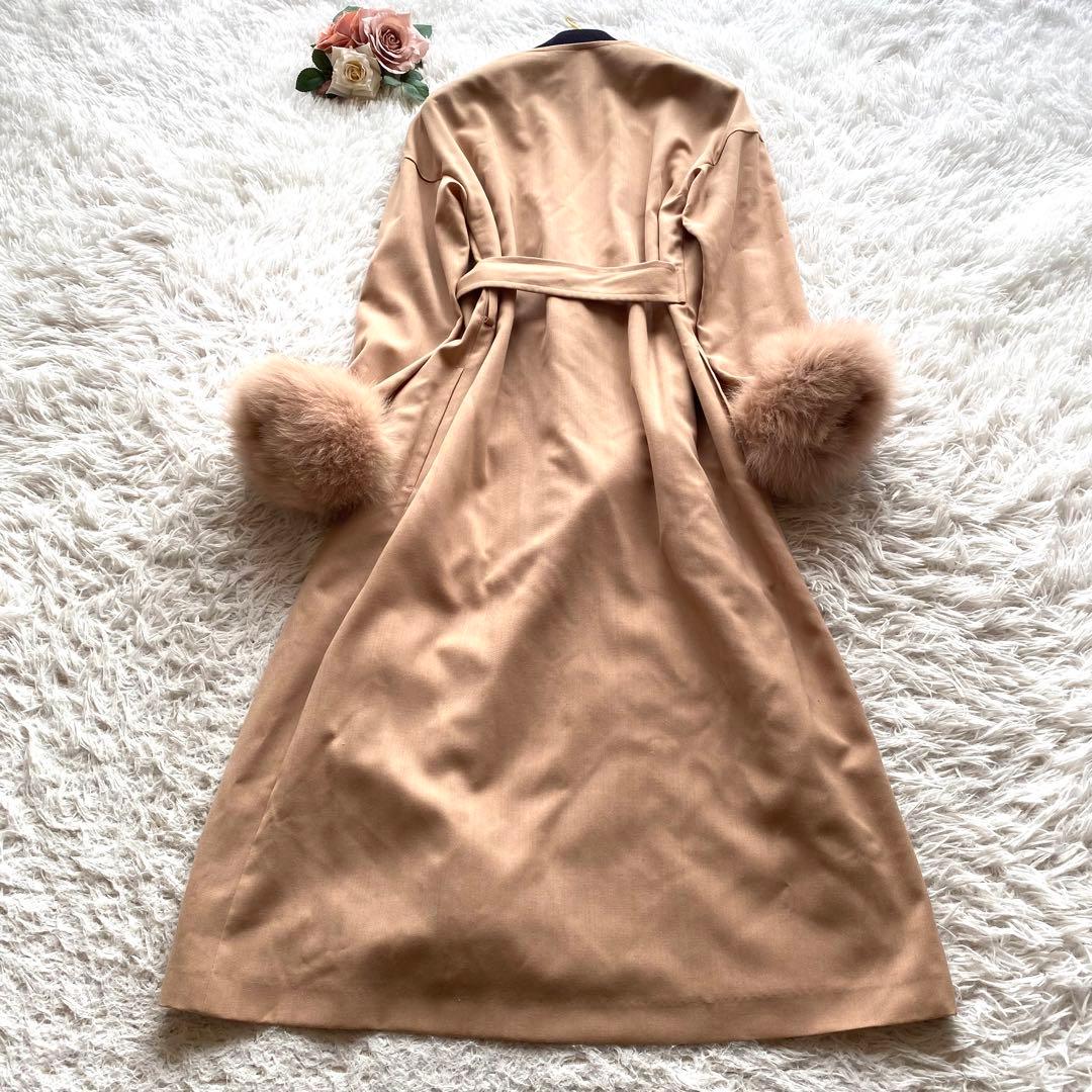 極美品✨グレースコンチネンタル　ロングコート　ガウン　フォックスファー　36 S