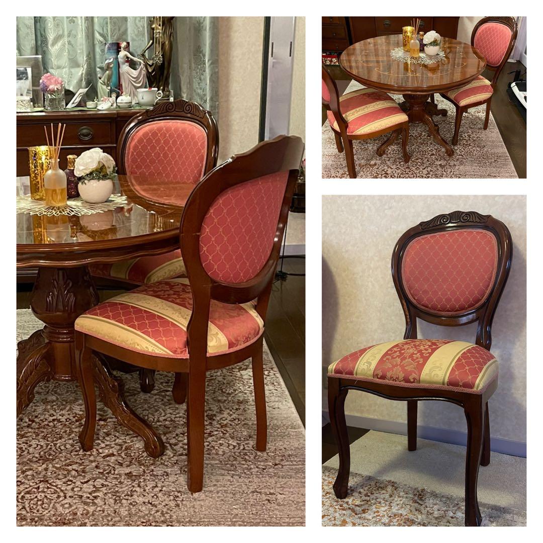 イタリア家具 椅子 ロココ　イタリアンスツール ヨーロピアン　猫脚 中古 1脚