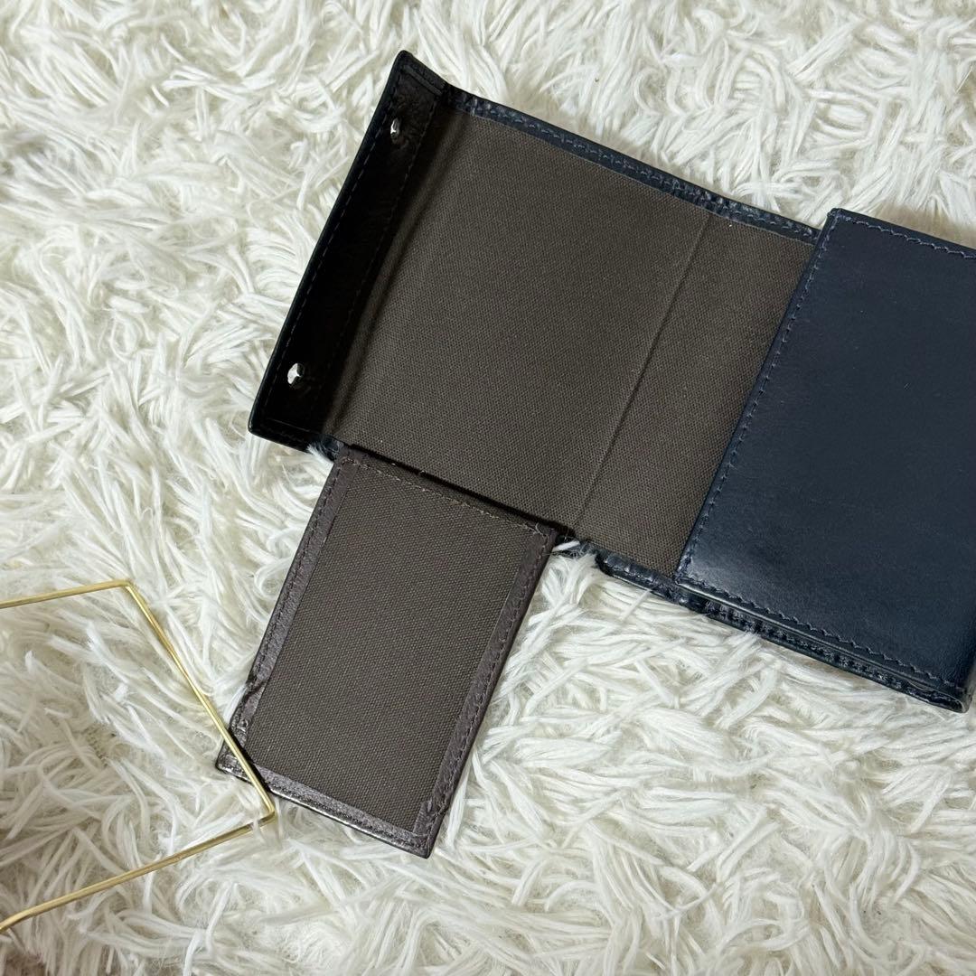 ⭐️未使用級⭐️　m+　エムピウ　ミッレフォッリエ　p25　ネイビー　レザー