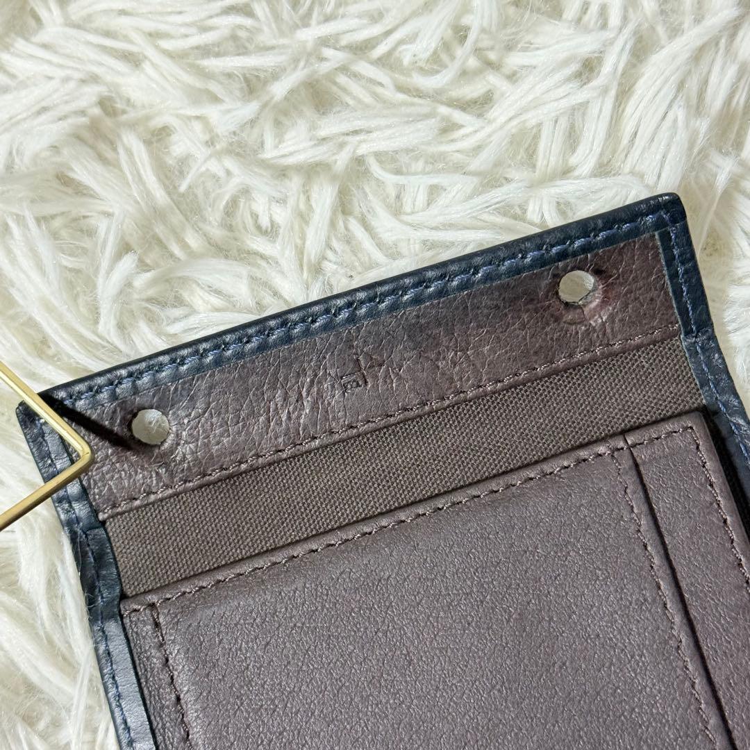 ⭐️未使用級⭐️　m+　エムピウ　ミッレフォッリエ　p25　ネイビー　レザー