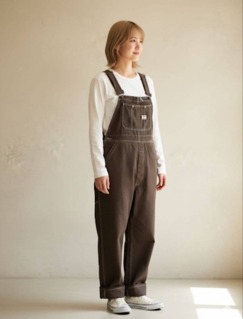 BEAMS BOY × BIG MAC 別注 オーバーオール ブラウン F