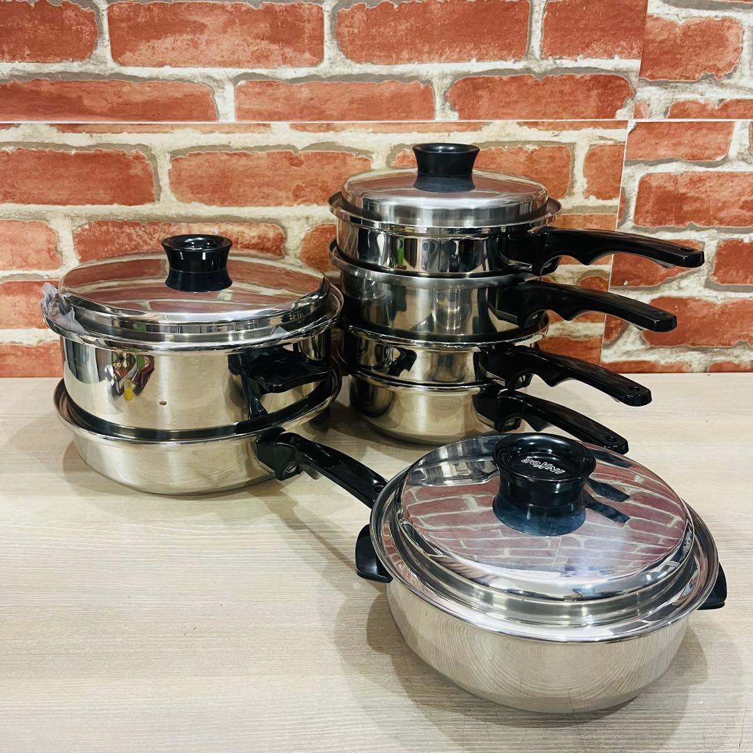 K3431【インコア】フライパン・鍋7点セット