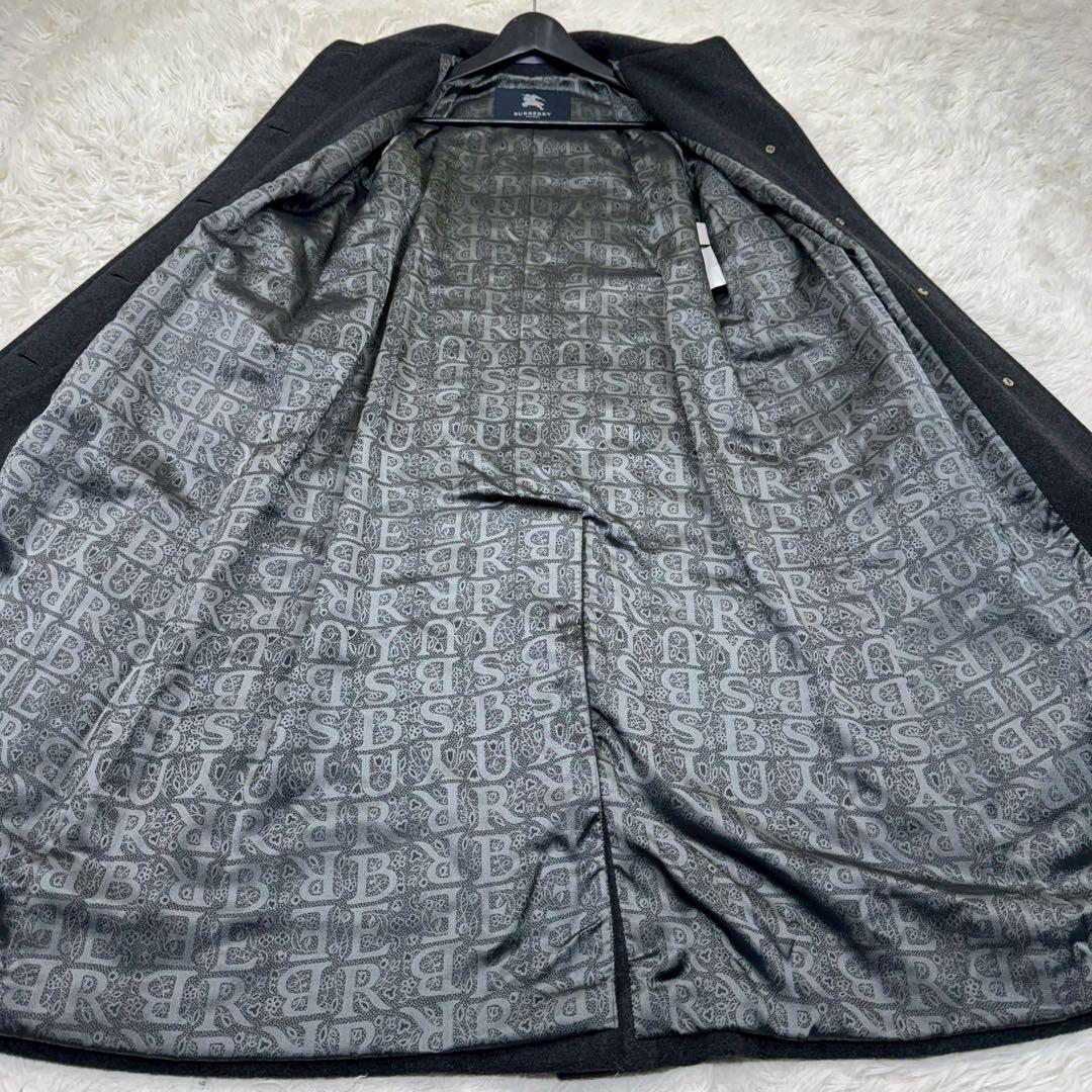 未使用級✨ バーバリーロンドン カシミヤ 裏地総柄 ロングコート 7号 Sサイズ