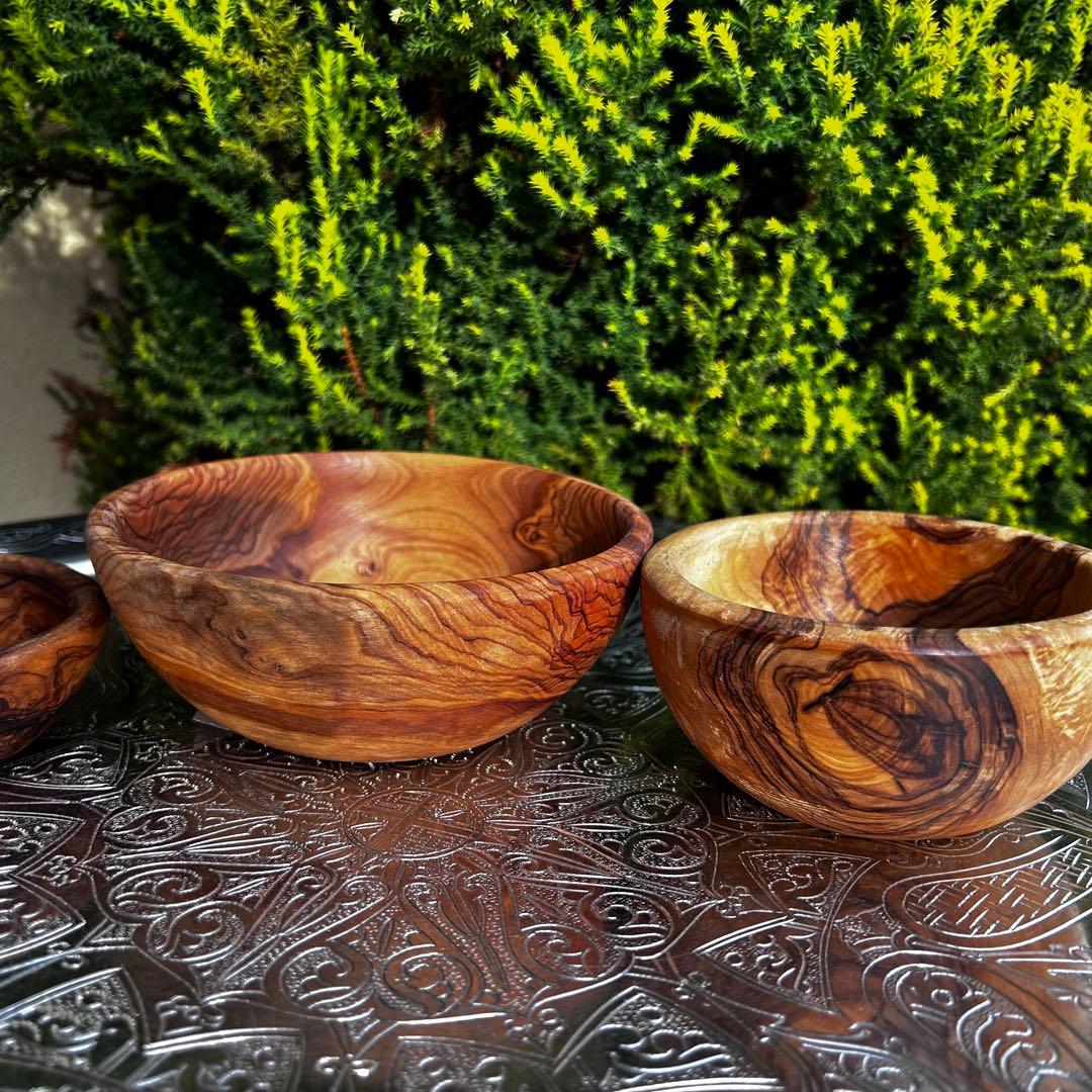 オリーブの木　入れ子になるボウル　4点セット