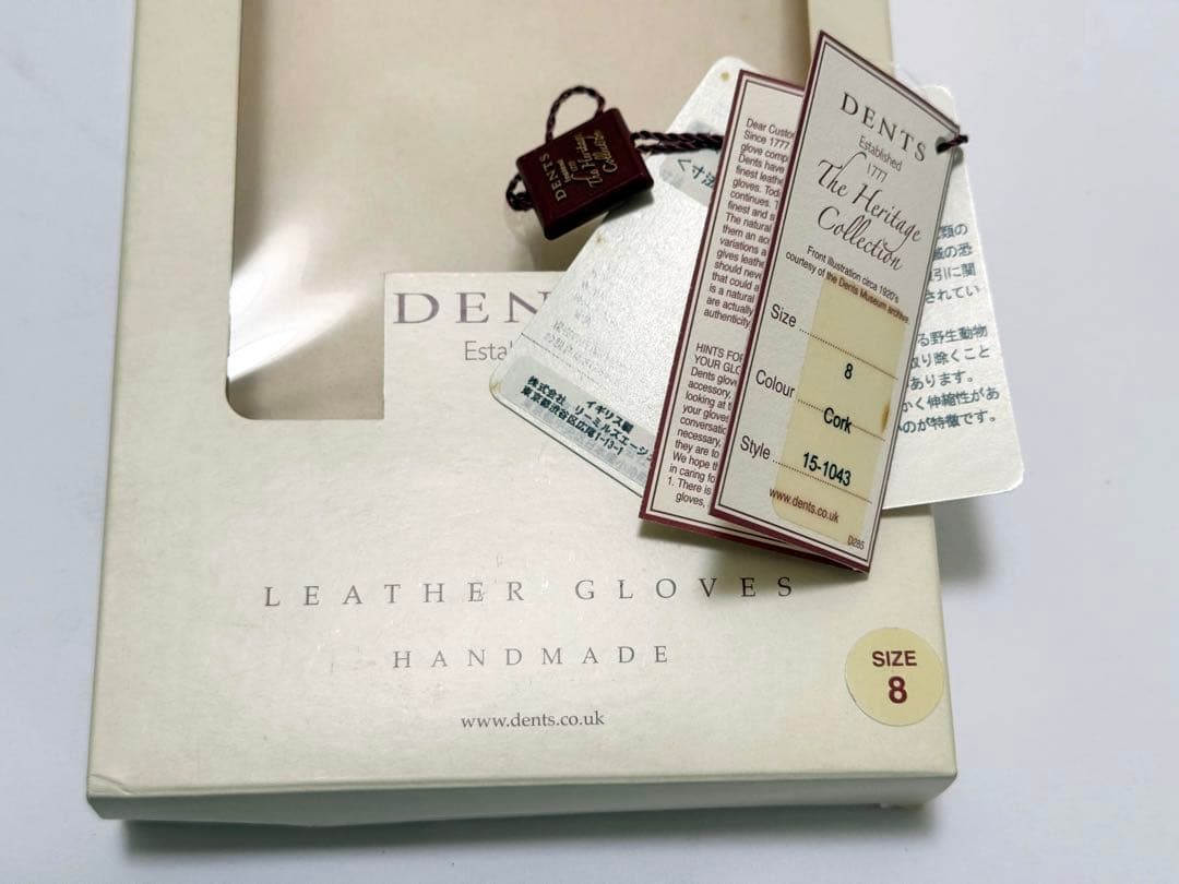 DENTS ペッカリー　レザー　グローブ　８　手袋　裏地無し　デンツ　イギリス製