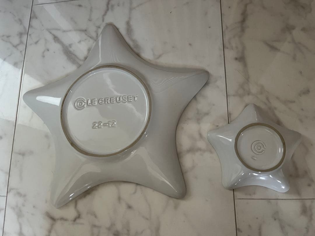 LE CREUSET★ スターフィッシュ★M(27cm)、Sセット★メレンゲ