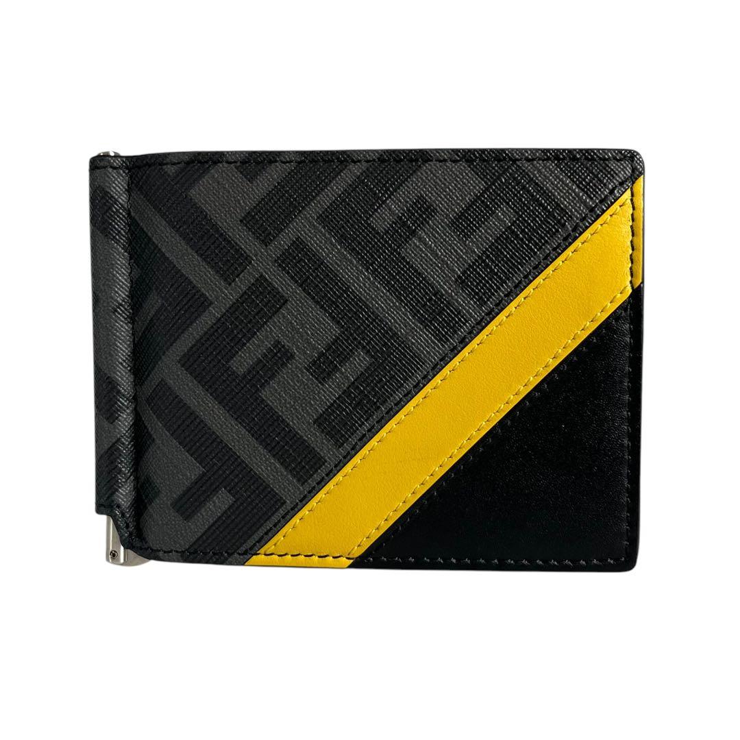 希少✨フェンディ マネークリップ FF ズッカ ダイアゴナル バイカラー