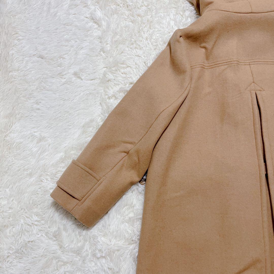 【未使用タグ付】フランシュリッペ　大きいサイズ　5L ファー付きコート　キャメル