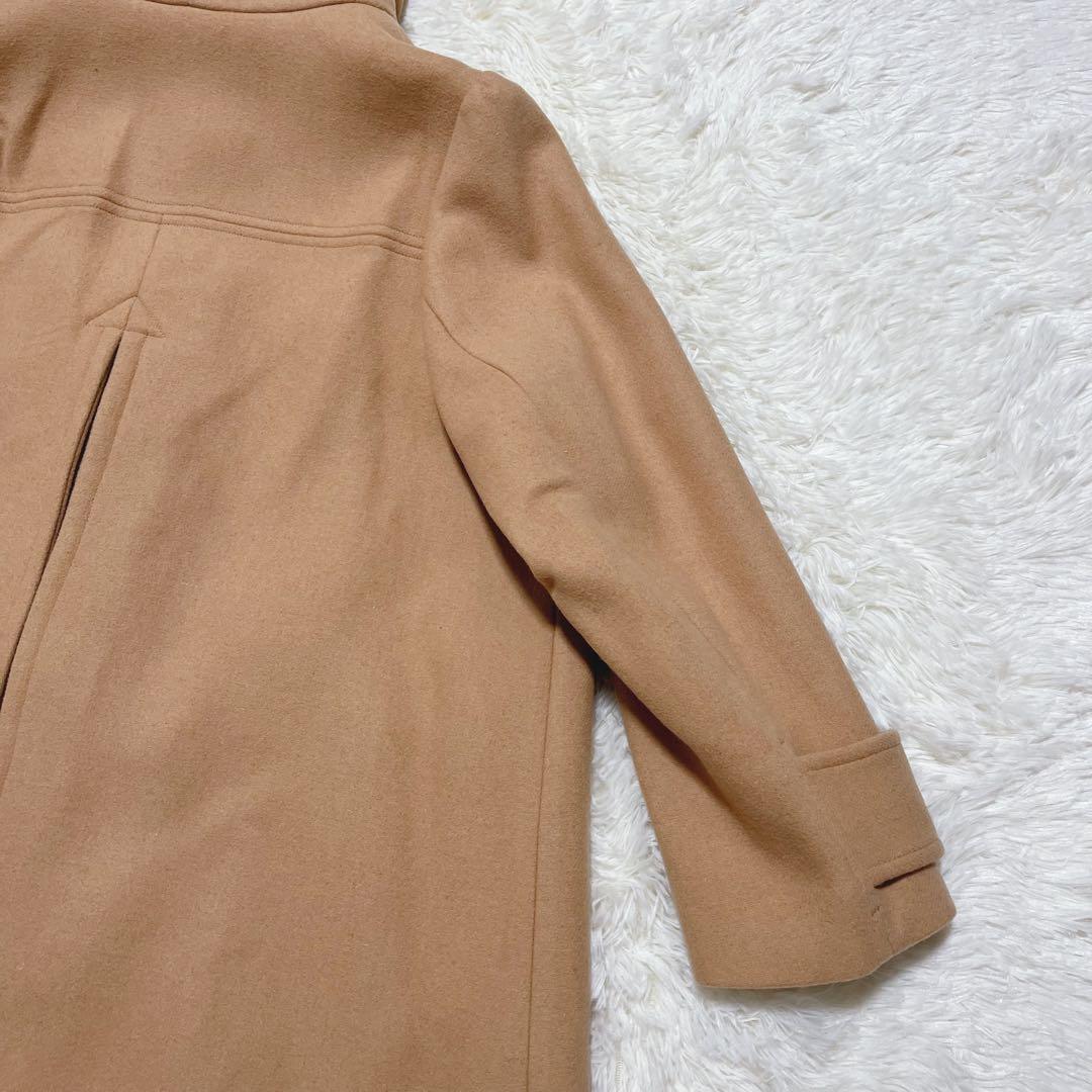 【未使用タグ付】フランシュリッペ　大きいサイズ　5L ファー付きコート　キャメル