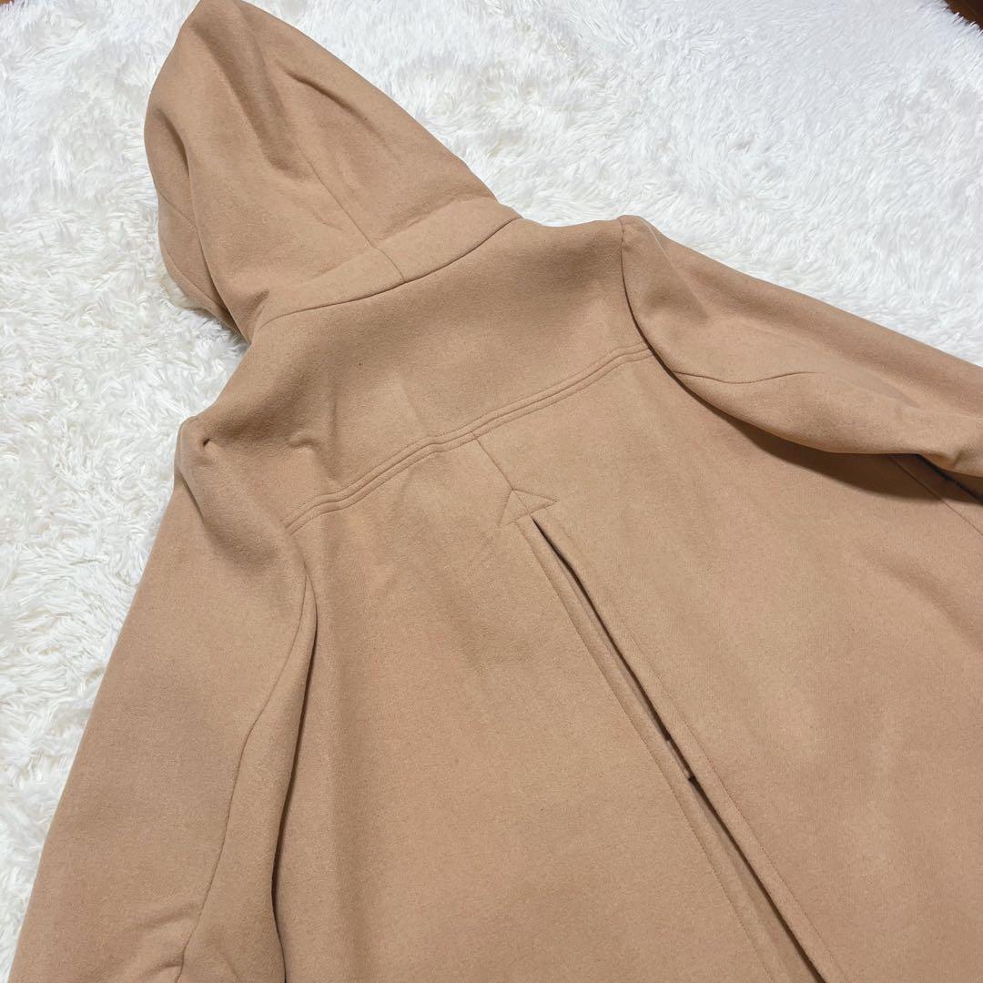 【未使用タグ付】フランシュリッペ　大きいサイズ　5L ファー付きコート　キャメル