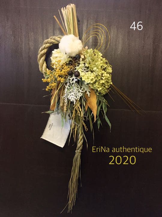 46.ドライフラワー しめ縄 正月飾り 松飾り クリスマス リース スワッグ