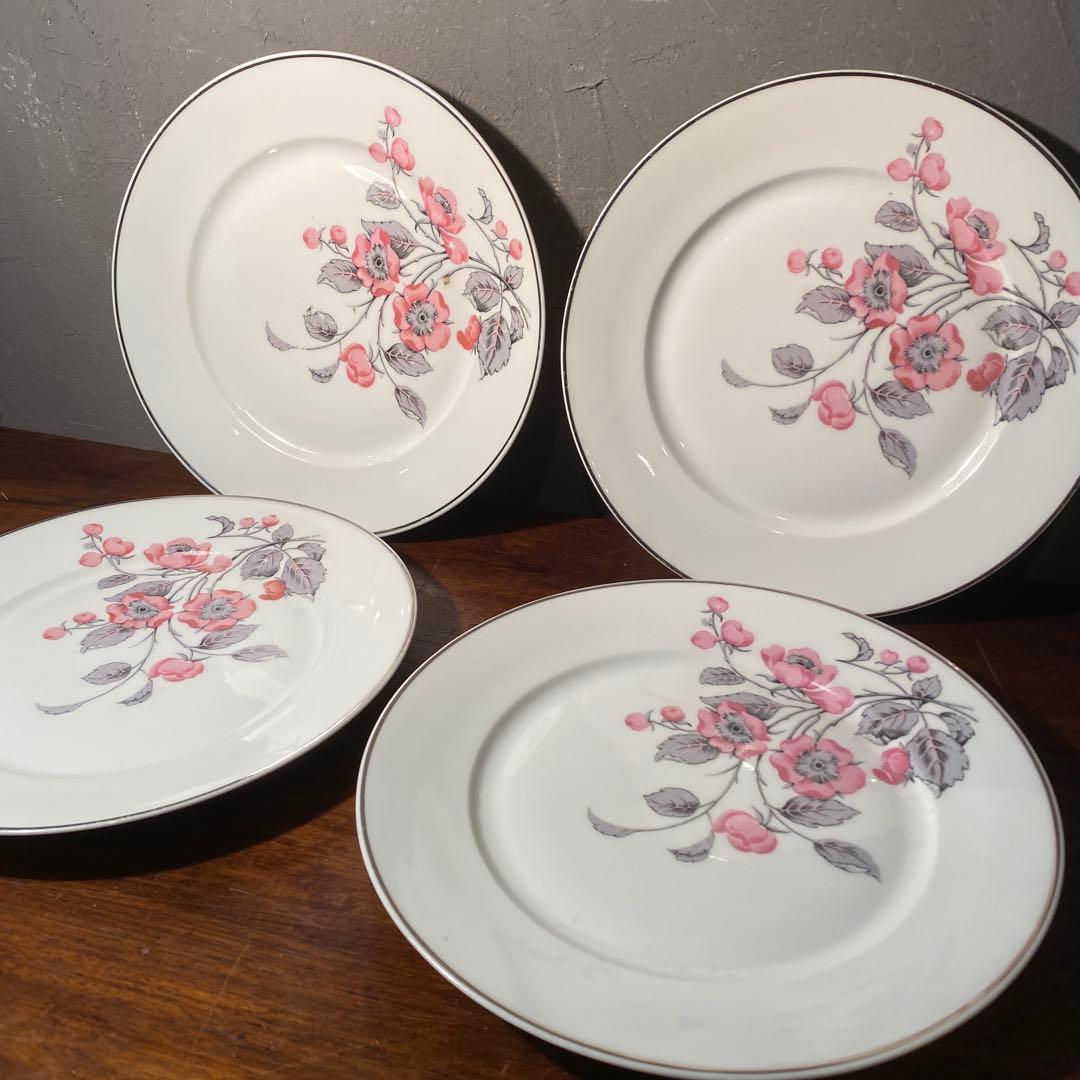 稀少 Limoges ルネ・レトゥヌール 23cmプレート 8枚 ヴィンテージ