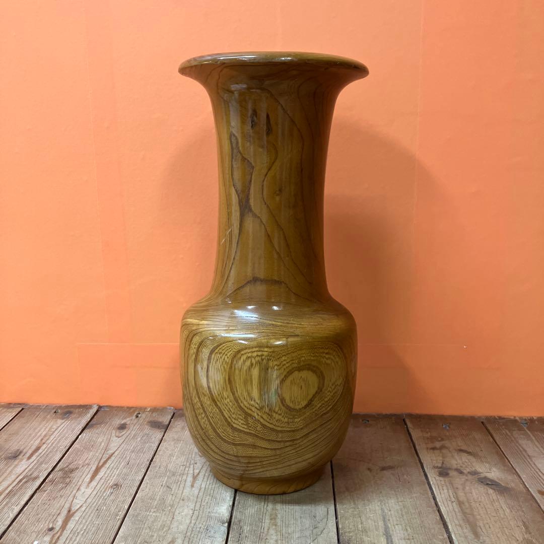C壁 銘木 木製花瓶 花瓶 花器 一輪挿し 天然木 木目 ウッドベース 壺