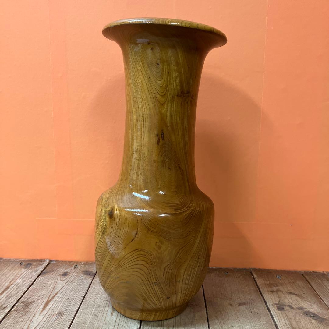 C壁 銘木 木製花瓶 花瓶 花器 一輪挿し 天然木 木目 ウッドベース 壺