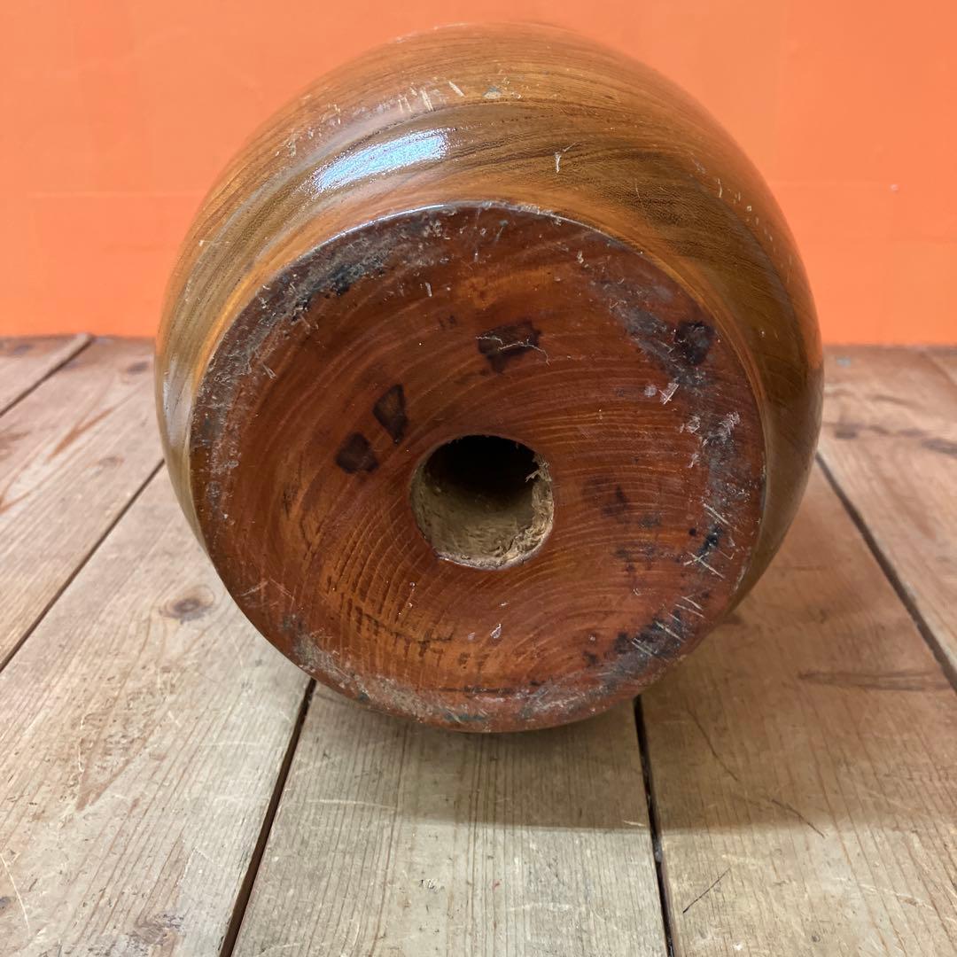 C壁 銘木 木製花瓶 花瓶 花器 一輪挿し 天然木 木目 ウッドベース 壺