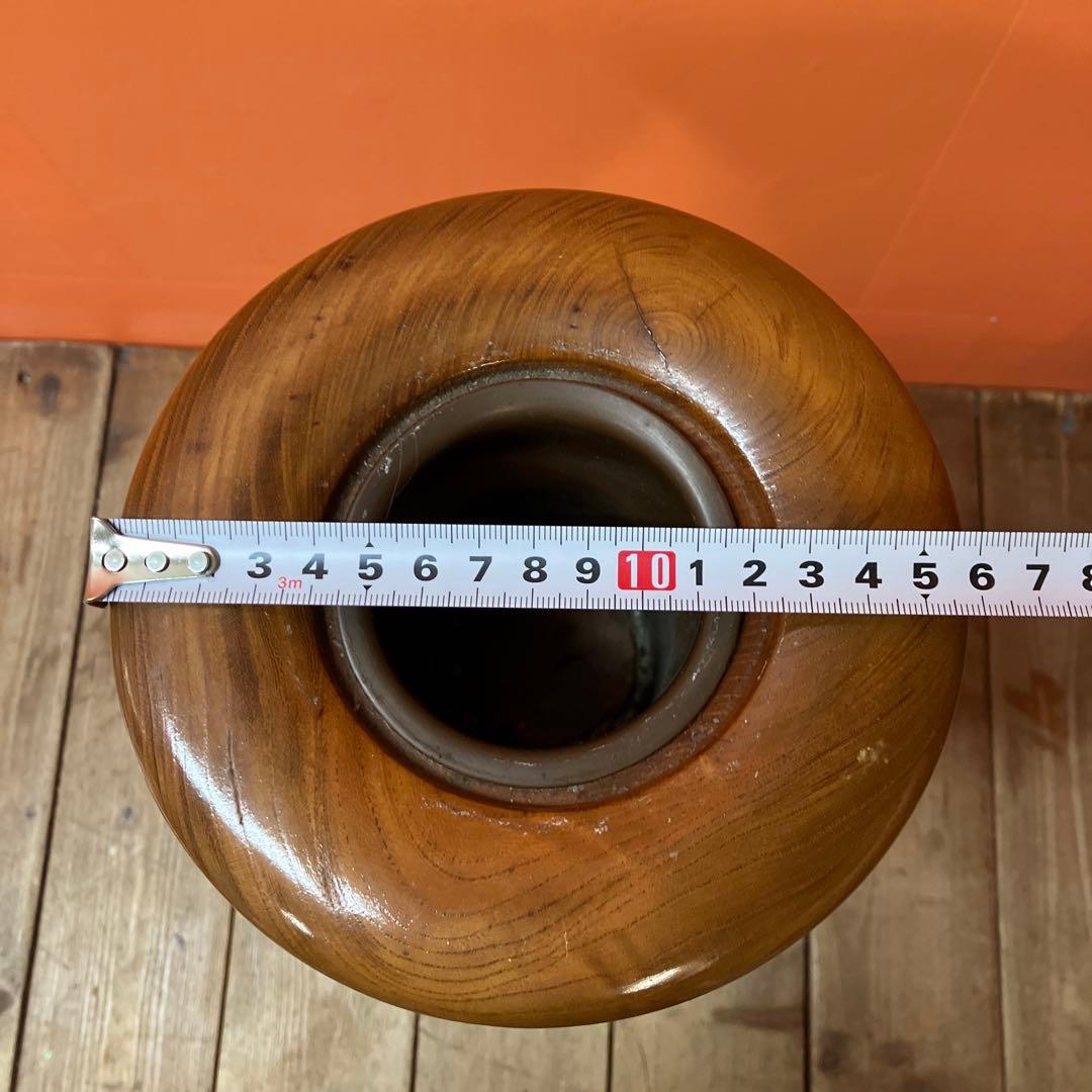 C壁 銘木 木製花瓶 花瓶 花器 一輪挿し 天然木 木目 ウッドベース 壺