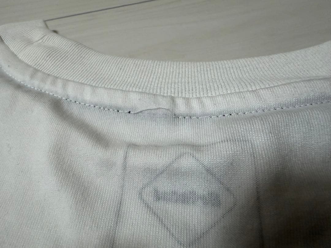 FCRB BLURRED LOGO L/S TEAM POCKET TEE 白M