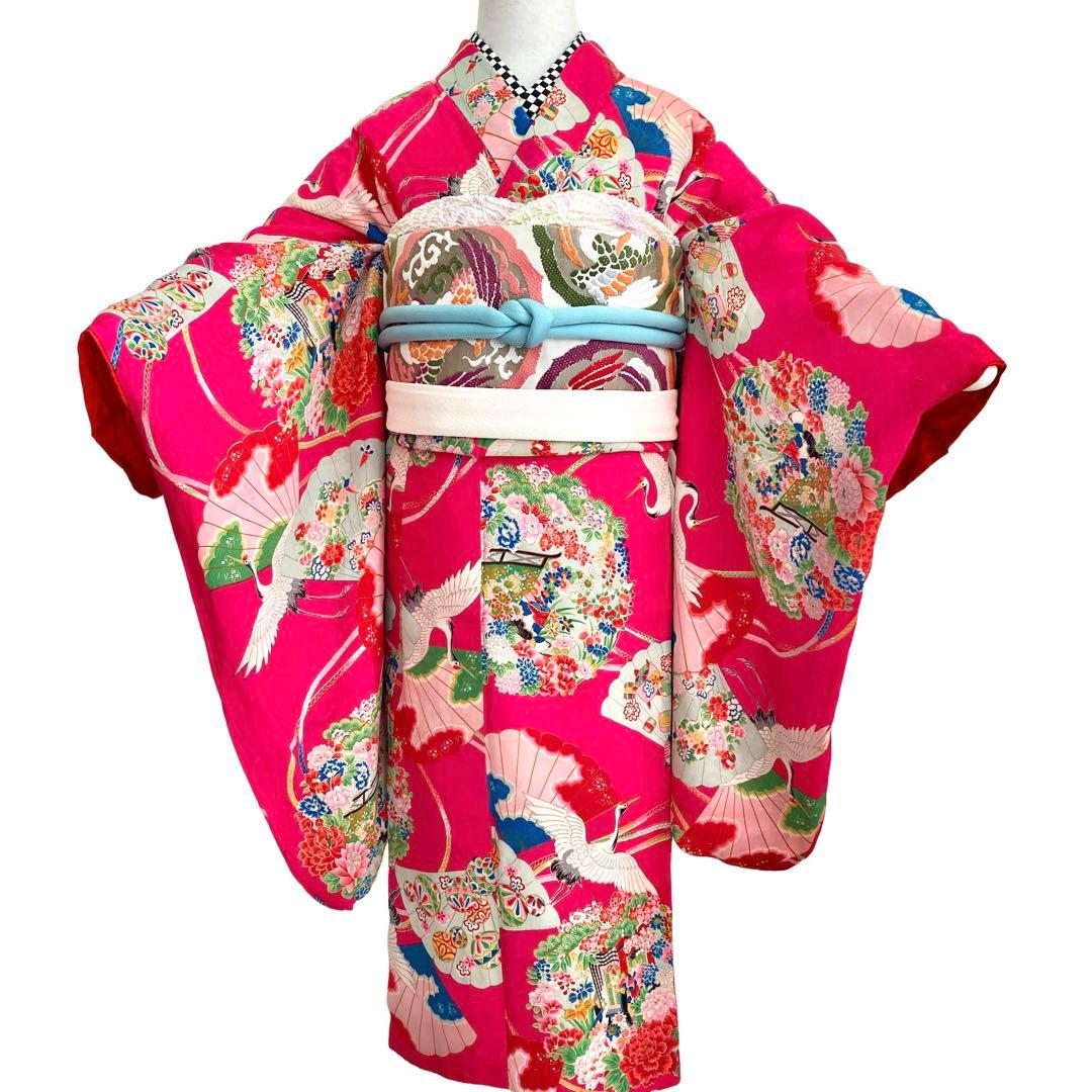 アンティーク7歳 女の子 子供着物 七五三 アンティーク着物 NO42