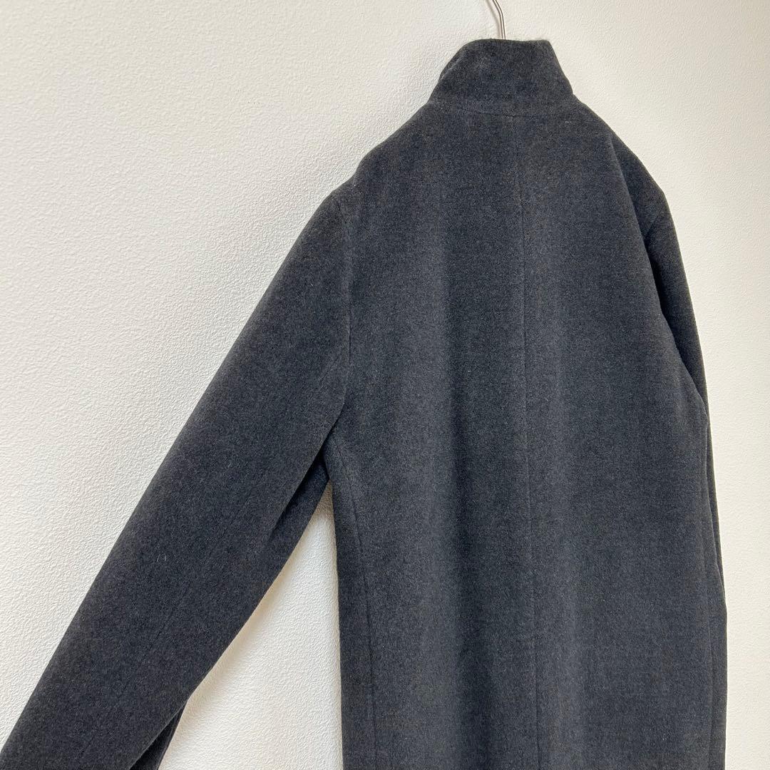 ケーティーキヨコタカセ　ロングコート　アンゴラ混　M　ダークグレー　アウター　冬