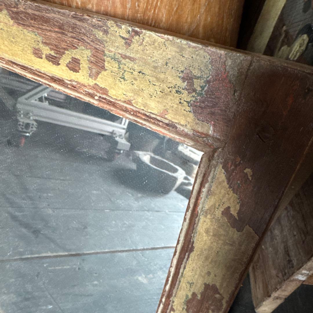 インド木製枠壁掛けミラー