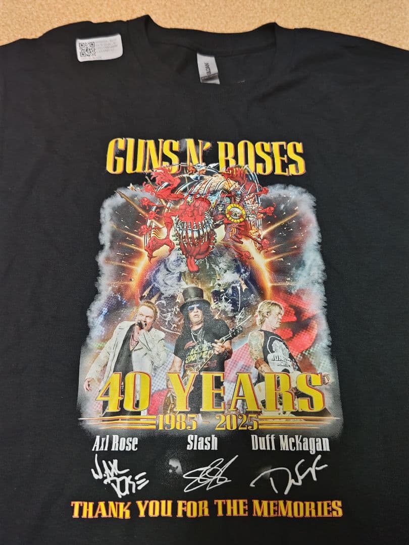 GUNS N' ROSES 40th記念Tシャツ 限定 ガンズ・アンド・ローゼズ