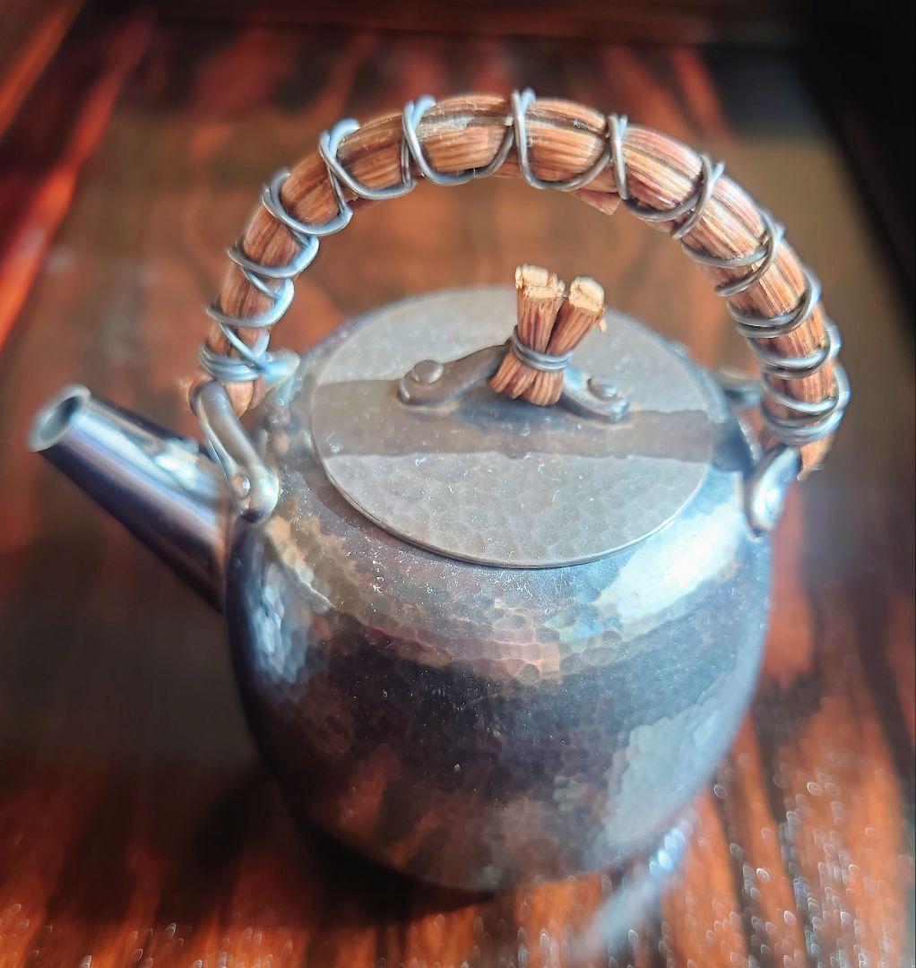 【煎茶道具】銀製　急須　蔵六作